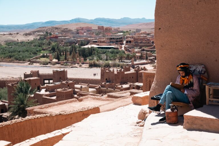 Stari grad u pustinji Maroka